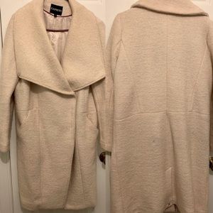 Wool blend Pea Coat-oversized swing coat
